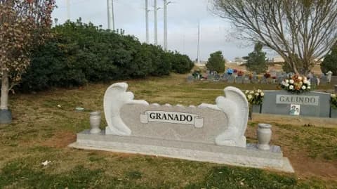 Angels granite memorial by Sadler & Son Monument Works, AN 09