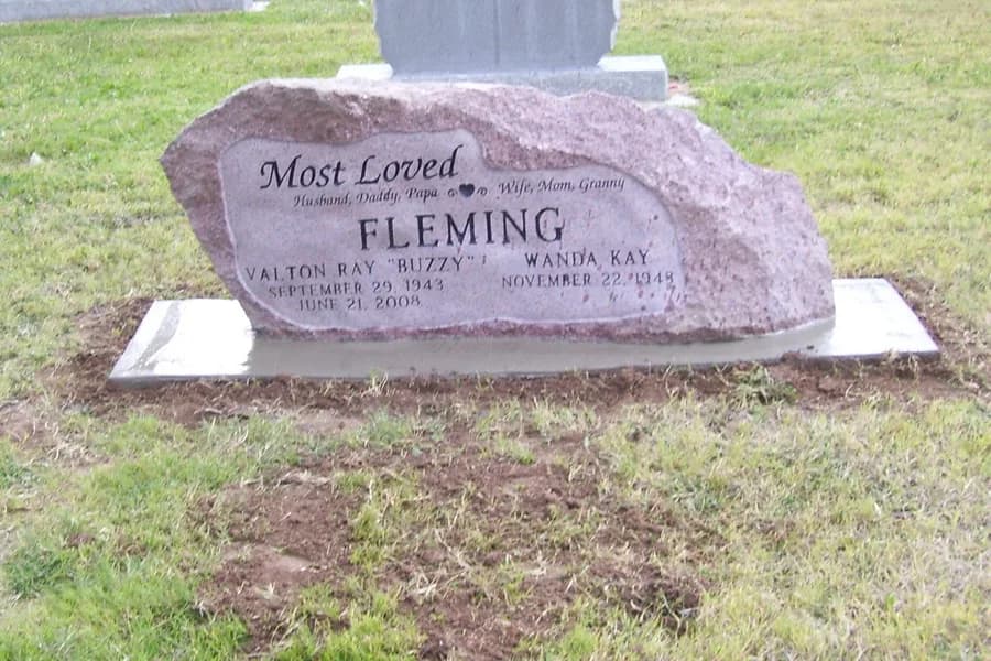 Custom granite memorial by Sadler & Son Monument Works, CM 62