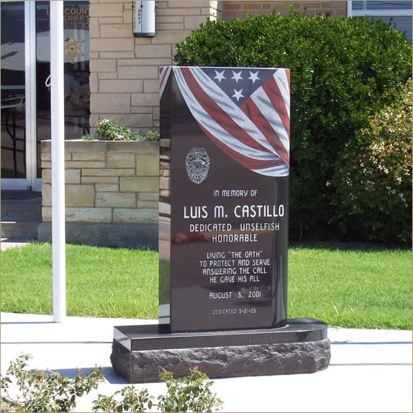 Custom granite memorial by Sadler & Son Monument Works, CM 19