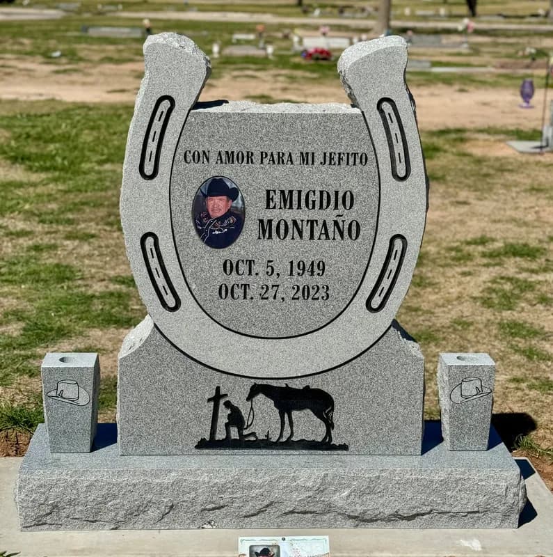 Custom granite memorial by Sadler & Son Monument Works, CM 23