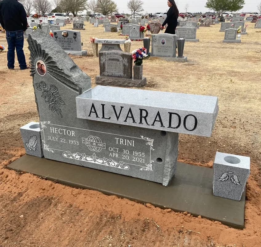 Custom granite memorial by Sadler & Son Monument Works, CM 30