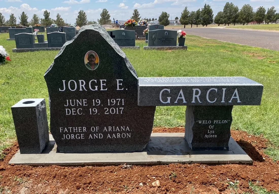 Custom granite memorial by Sadler & Son Monument Works, CM 32