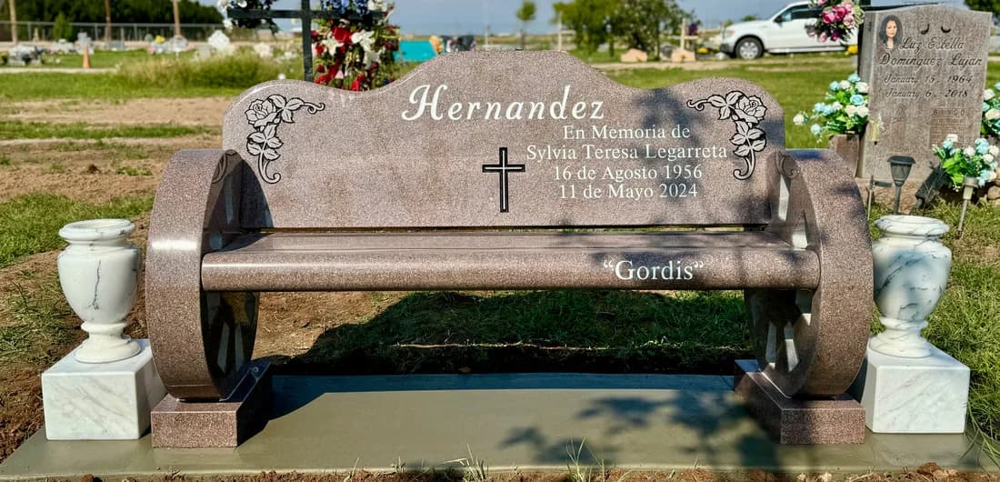 Custom granite memorial by Sadler & Son Monument Works, CM 34