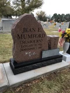 Custom granite memorial by Sadler & Son Monument Works, CM 35