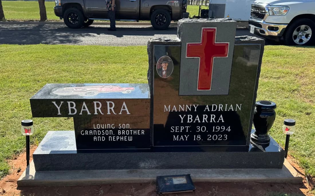 Custom granite memorial by Sadler & Son Monument Works, CM 36