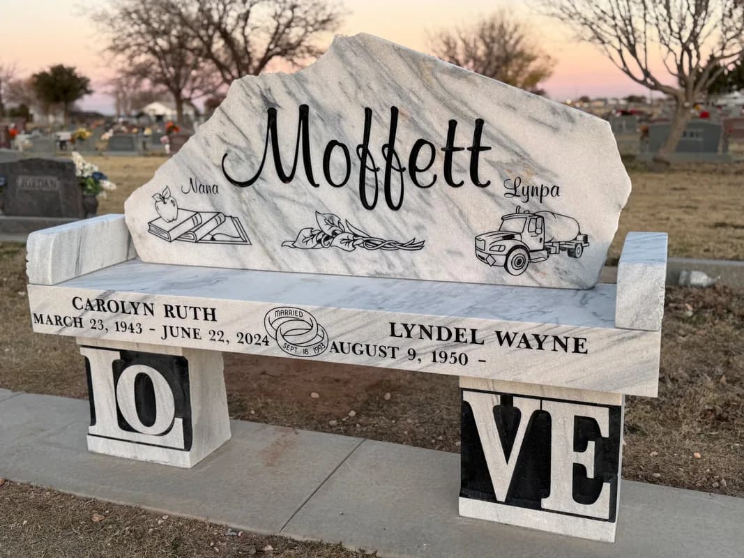 Custom granite memorial by Sadler & Son Monument Works, CM 45