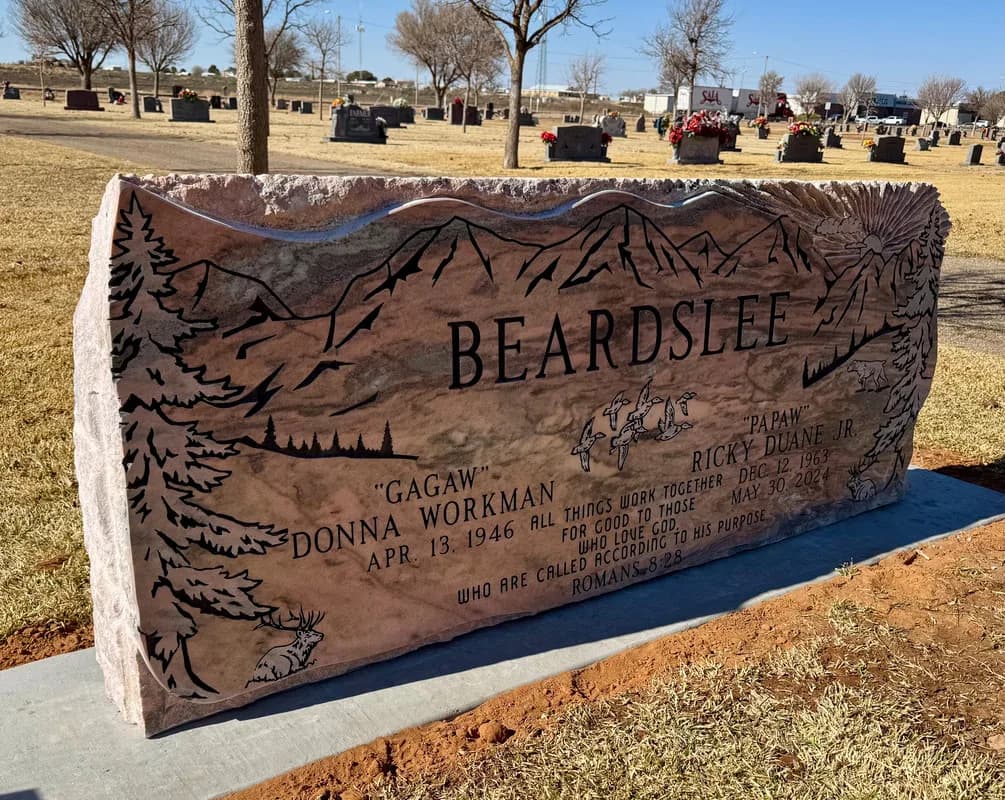 Custom granite memorial by Sadler & Son Monument Works, CM 76