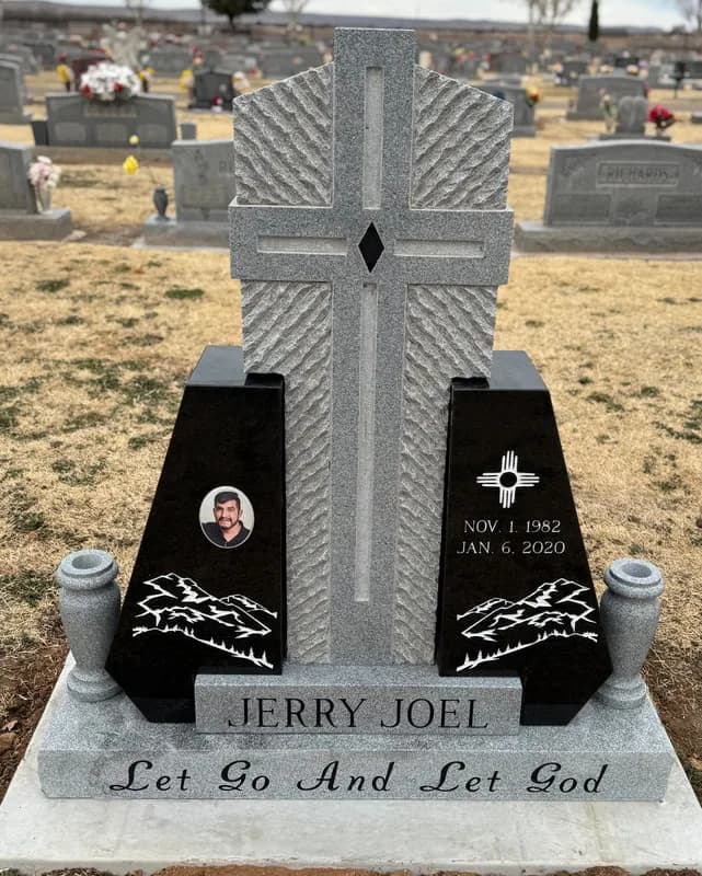 Custom granite memorial by Sadler & Son Monument Works, CM 49