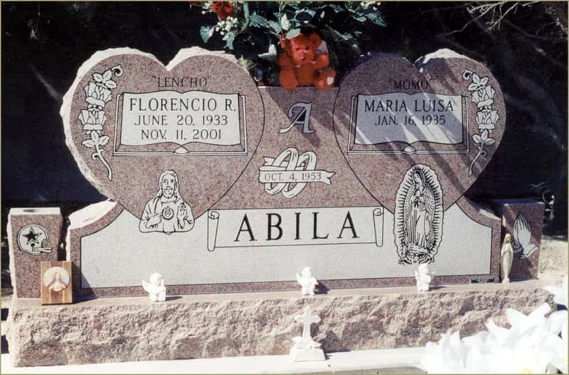 Double Heart granite memorial by Sadler & Son Monument Works, DH 07