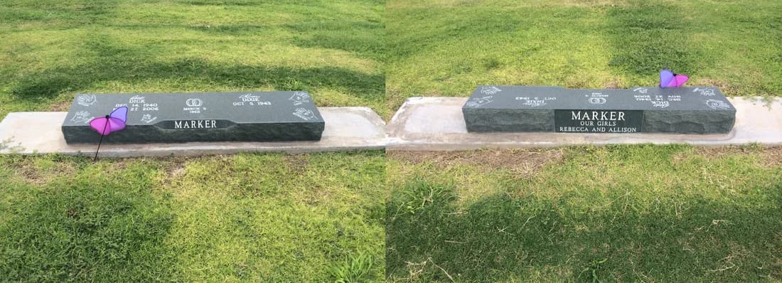Flat/Beveled granite memorial by Sadler & Son Monument Works, FB 02