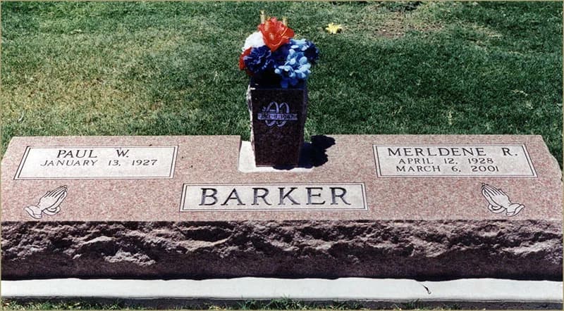 Flat/Beveled granite memorial by Sadler & Son Monument Works, FB 07