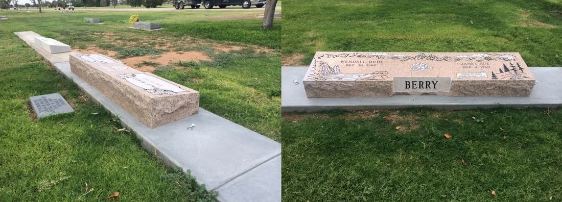 Flat/Beveled granite memorial by Sadler & Son Monument Works, FB 11