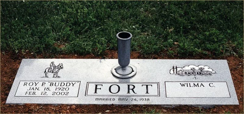 Flat/Beveled granite memorial by Sadler & Son Monument Works, FB 12