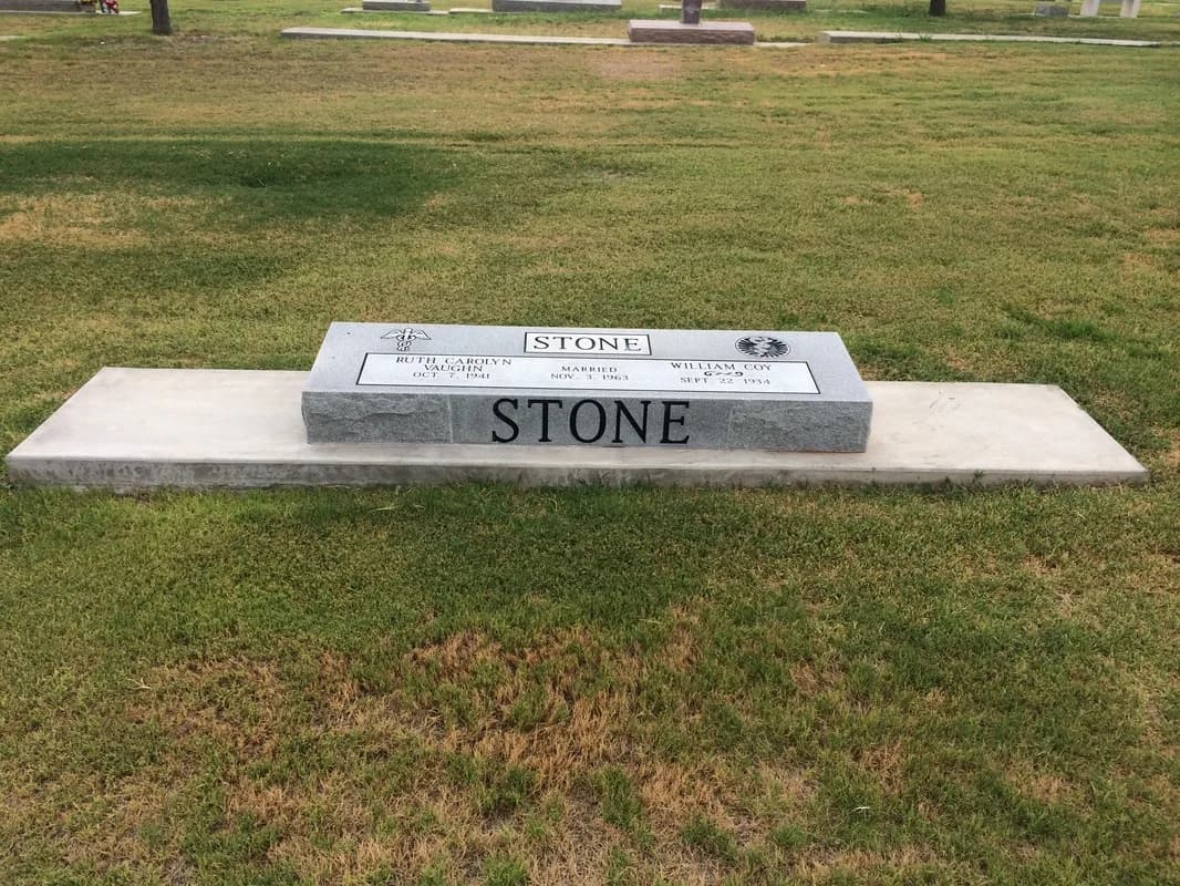 Flat/Beveled granite memorial by Sadler & Son Monument Works, FB 14
