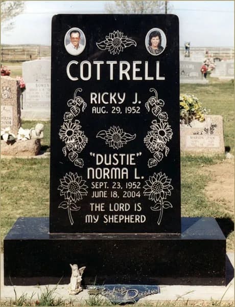 Single Upright granite memorial by Sadler & Son Monument Works, SU 14