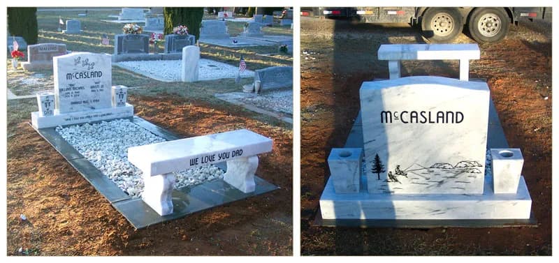 Single Upright granite memorial by Sadler & Son Monument Works, SU 24