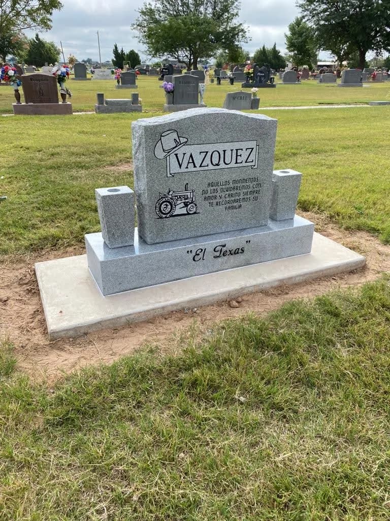 Single Upright granite memorial by Sadler & Son Monument Works, SU 30