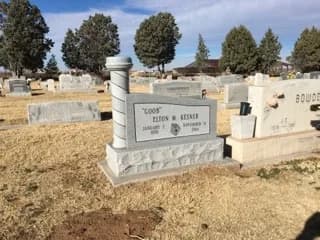 Single Upright granite memorial by Sadler & Son Monument Works, SU 53