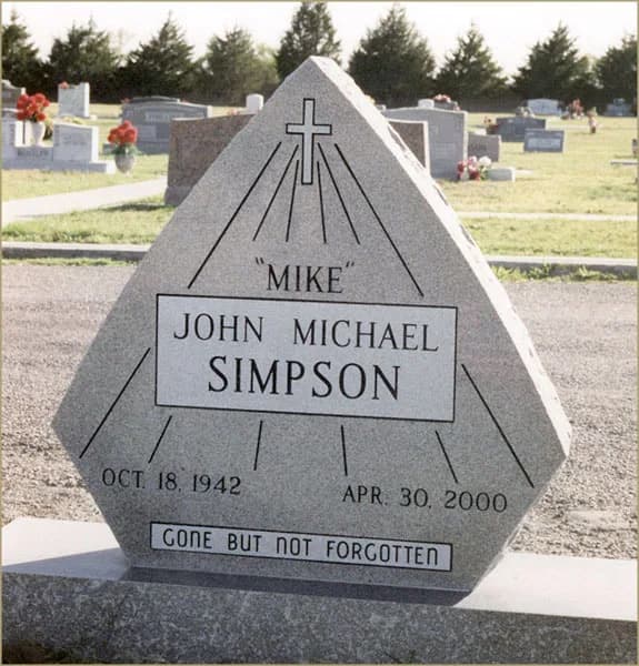 Single Upright granite memorial by Sadler & Son Monument Works, SU 79
