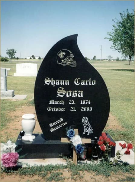 Single Upright granite memorial by Sadler & Son Monument Works, SU 80