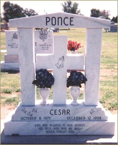 Winged/Companion granite memorial by Sadler & Son Monument Works, WC 12